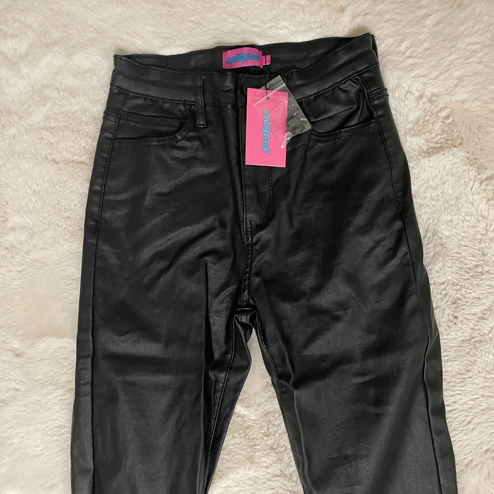Flare Leather Pants